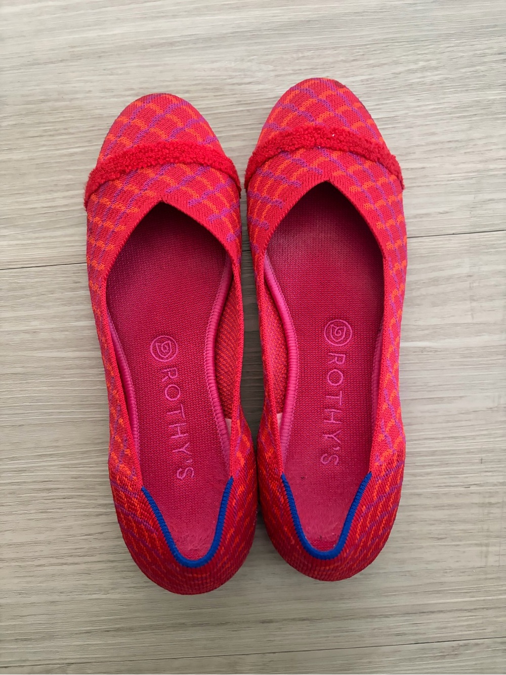 Rothy's Women's Red Knit Ballet Flats W Size 9